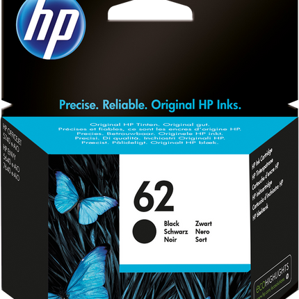 HP 62 Schwarz Druckerpatrone C2P04AE