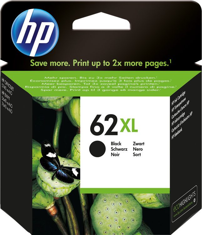 HP 62 XL Schwarz Druckerpatrone