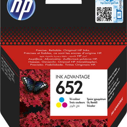 HP 652 mehrere Farben Druckerpatrone F6V24AE