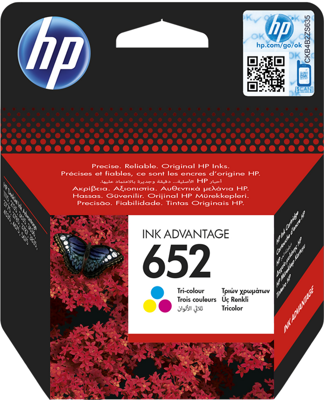 HP 652 mehrere Farben Druckerpatrone F6V24AE