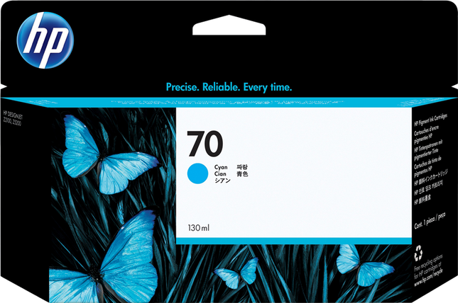 HP 70 Cyan Druckerpatrone