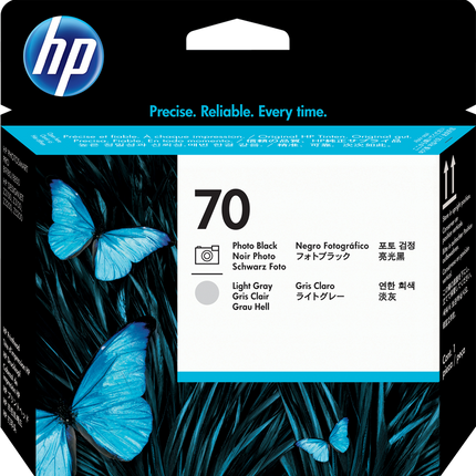 HP 70 Druckkopf Schwarz (Foto) / Grau (hell)