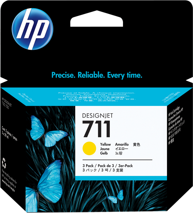 HP 711 Multipack Gelb