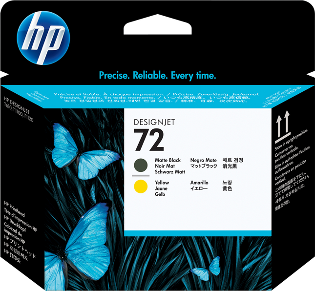HP 72 Druckkopf Gelb / Schwarz (Matt)