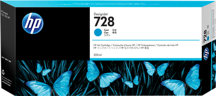 HP 728 Cyan Druckerpatrone