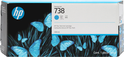 Original HP 738 Cyan Druckerpatrone 676M6A