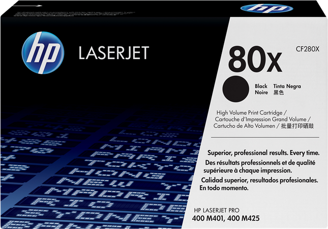 Original HP 80X Toner Schwarz CF280X LaserJet Pro 400 M401 MFP M425