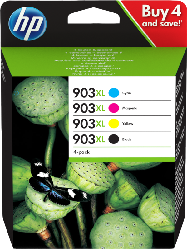 HP 903 XL Multipack Schwarz / Cyan / Magenta / Gelb