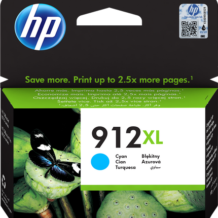 HP 912 XL Cyan Druckerpatrone 3YL81AE