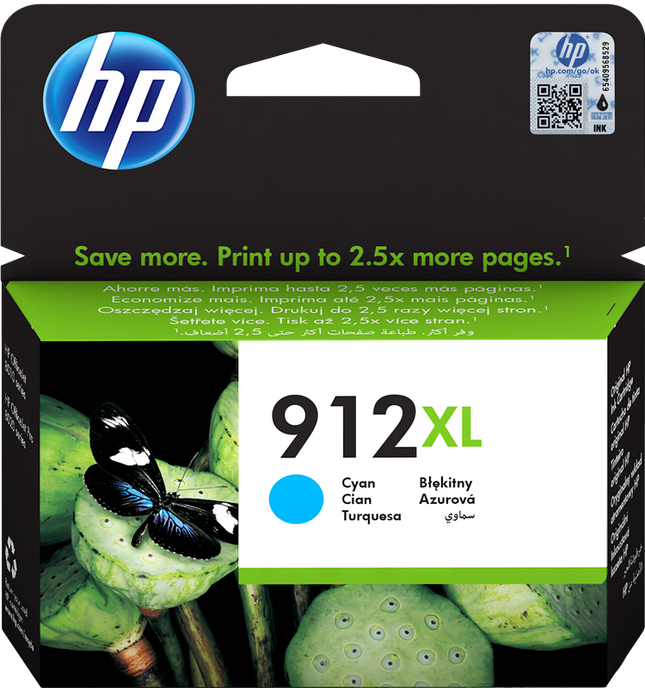 HP 912 XL Cyan Druckerpatrone 3YL81AE