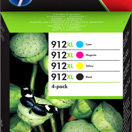 HP 912 XL Multipack Schwarz / Cyan / Magenta / Gelb