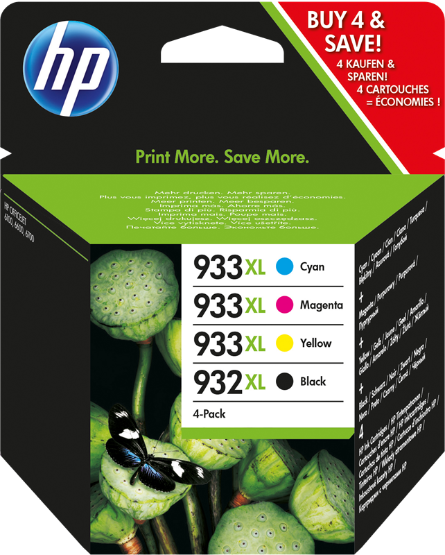 HP 932XL+933XL Multipack Schwarz / Cyan / Magenta / Gelb