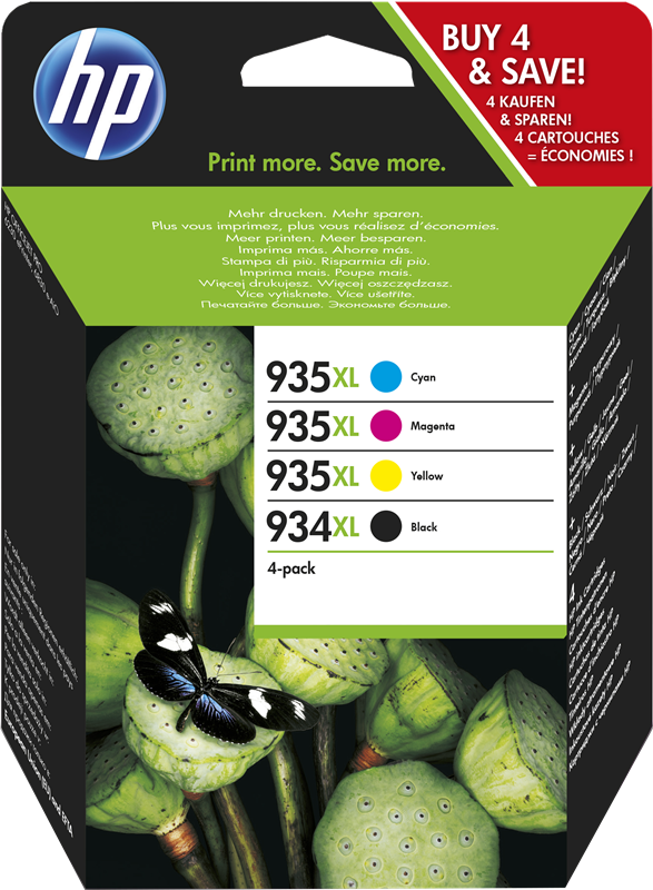 HP 934XL+935XL Multipack Schwarz / Cyan / Magenta / Gelb