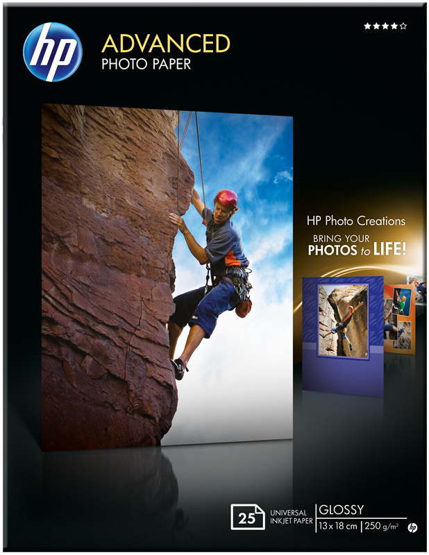 HP Advanced Fotopapier 13x18cm Weiss