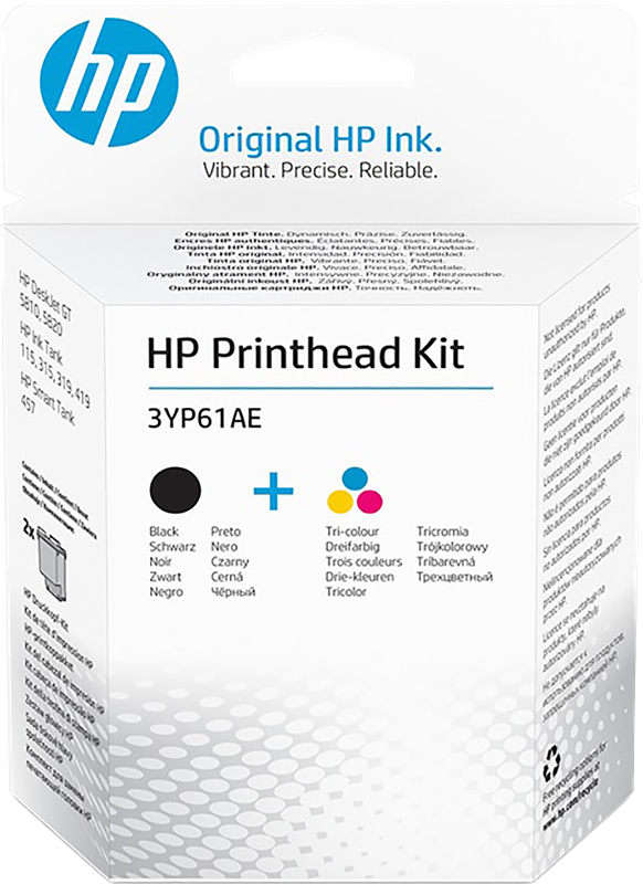 HP Druckkopf-Kit Druckkopf Schwarz / Cyan / Magenta / Gelb (3YP61AE)