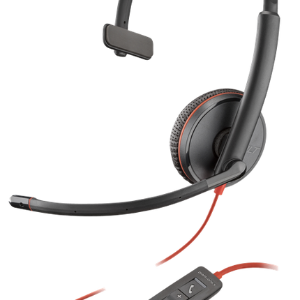 HP Poly Blackwire 3215 USB-C Monaural-Headset +3.5mm Plug +USB-C/A Adapter Schwarz