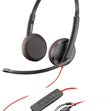 HP Poly Blackwire 3225 USB-C Headset Schwarz