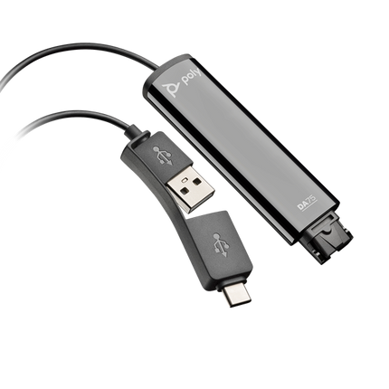 HP Poly DA75 USB-zu-QD-Adapter Schwarz