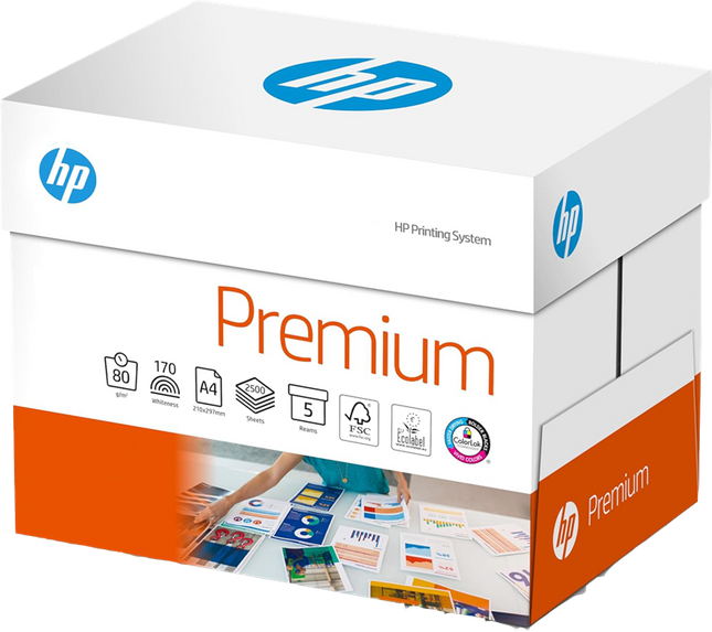 HP Premium Multifunktionspapier A4 5x500 Blatt Karton Weiss