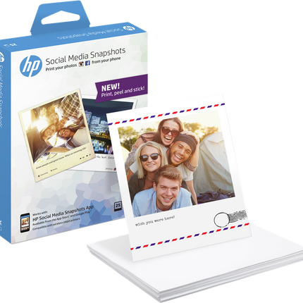 HP Social Media Snapshots Fotopapier 10x13 Weiss