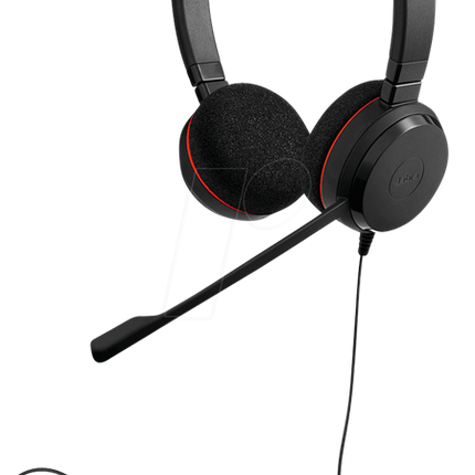 Jabra Evolve 20 Headset Schwarz