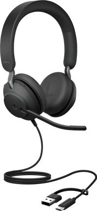 Jabra Evolve2 40 SE MS Stereo USB-A/C Headset Schwarz