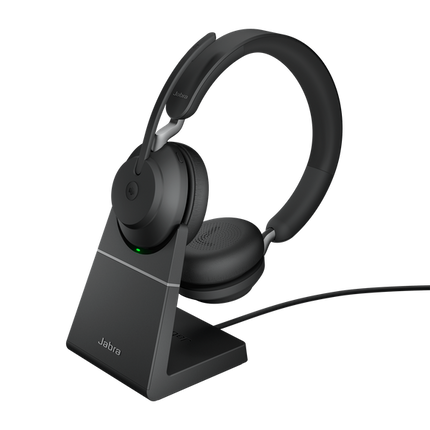 Jabra Headset Evolve2 65 MS Duo, inkl. Link 380a & Ladestation Schwarz