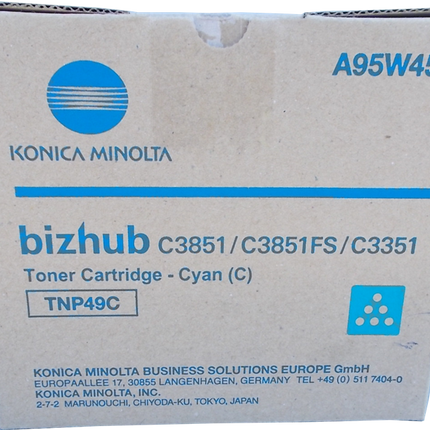 Konica Minolta TNP49C Cyan Toner