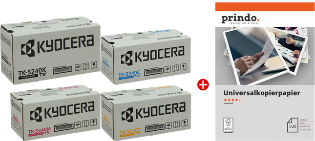 Kyocera TK-5240 MCVP 02 Schwarz / Cyan / Magenta / Gelb Value Pack
