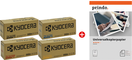 Kyocera TK-5270 MCVP 01 Schwarz / Cyan / Magenta / Gelb Value Pack