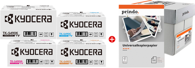 Kyocera TK-5490 MCVP Schwarz / Cyan / Magenta / Gelb / Weiss Value Pack