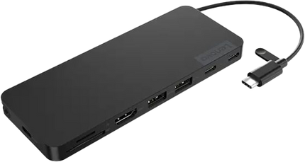 Lenovo USB-C-Reisedock flach Schwarz