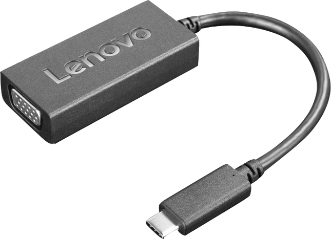 Lenovo USB-C/VGA-Adapter Schwarz