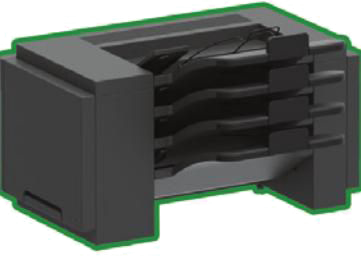 Lexmark 50G0852 4-Bin Mailbox Ausgabefach Schwarz