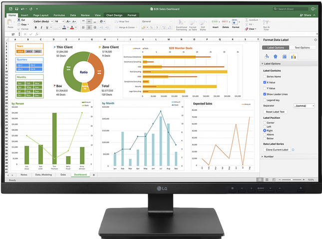 LG 27BN65Q-B Monitor Schwarz, 27" (Refurbished) Zustand: Gut Schwarz