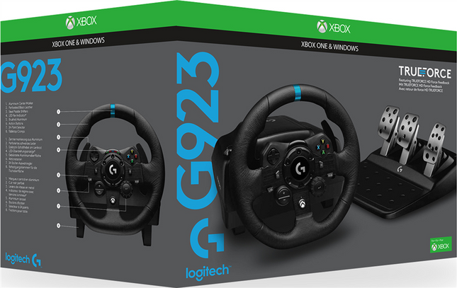 Logitech G923 TRUEFORCE Gaming Rennlenkrad mit Pedalen Schwarz