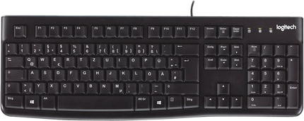 Logitech K120 Tastatur mit Kabel Schwarz