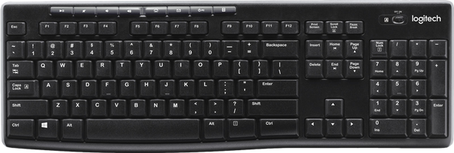 Logitech K270 Kabellose Tastatur Schwarz