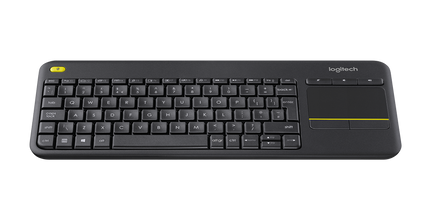 Logitech K400 Plus kabellose Touch-Tastatur auch für Fernseher Schwarz