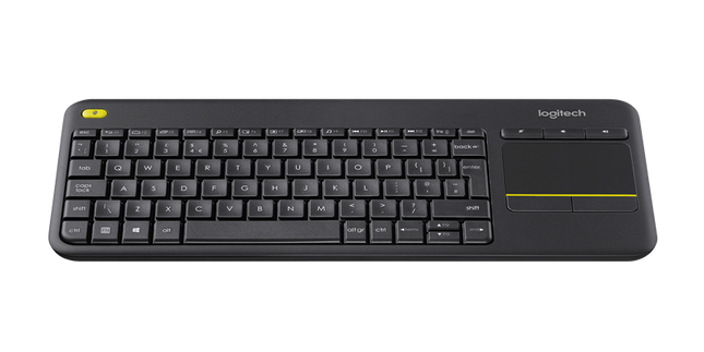Logitech K400 Plus kabellose Touch-Tastatur auch für Fernseher Schwarz