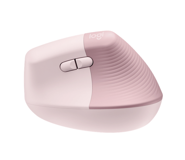 Logitech Lift Vertical Ergonomic Maus Pink