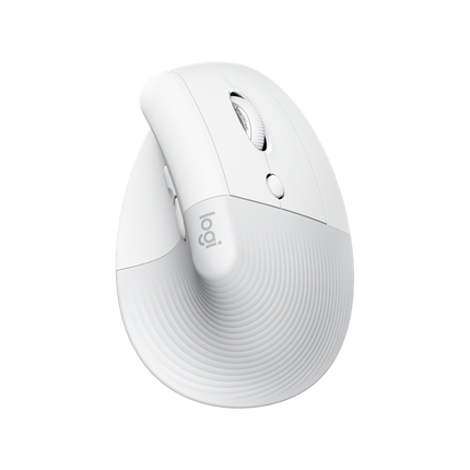 Logitech Lift Vertical Ergonomic Maus Weiss