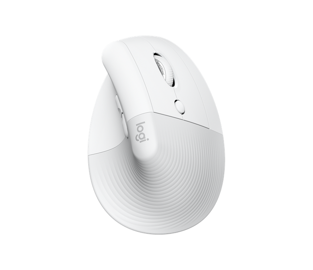 Logitech Lift Vertical Ergonomic Maus Weiss