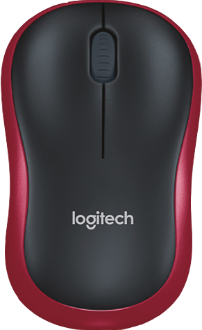 Logitech M185 Maus Rot