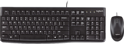 Logitech MK120 Desktop Tastatur-Maus-Set Schwarz
