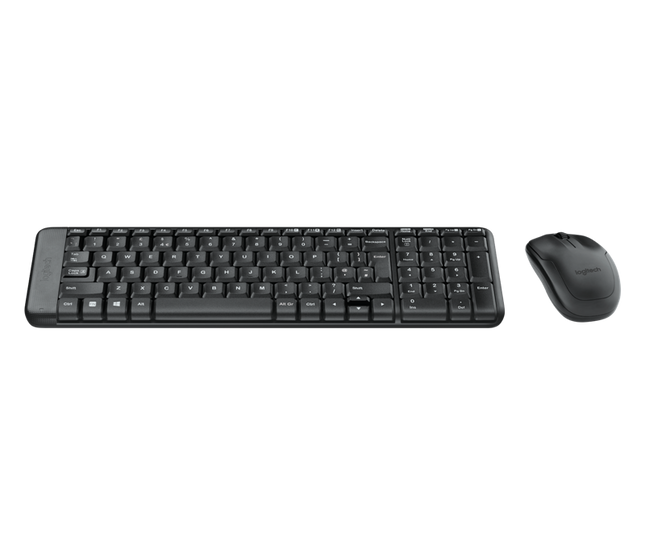 Logitech MK220 kabelloses Tastatur-Maus-Set Schwarz