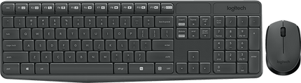 Logitech MK235 Tastatur und Maus Schwarz
