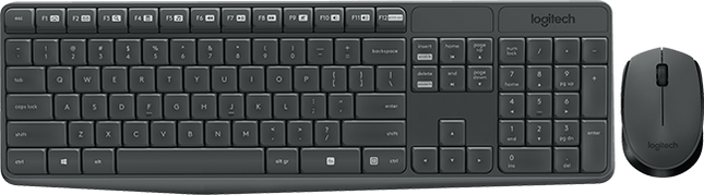 Logitech MK235 Tastatur und Maus Schwarz