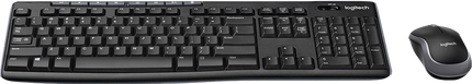 Logitech MK270 kabellose Tastatur & Maus Schwarz