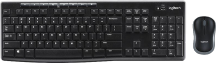 Logitech MK270 Kabelloses Tastatur-Maus-Set Schwarz
